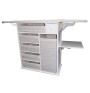 Perchero colgador multiusos, burro de ropa, madera maciza color blanco