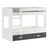 Litera con Cajonera en Andersen Grafito | Alta Calidad y Resistencia
