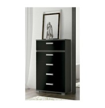 Sinfonier 5 Cajones, Cómoda, Color Negro, Medidas: 60 cm (Largo) x 109,4 cm (Alto) x 39,6 cm de (Fondo) – Meyvaser
