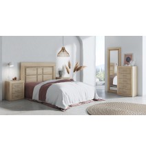 Meyvaser - Cabezal para Cama de Matrimonio Color Puccini Textil, Medidas: 160 cm (Ancho) x 119,3 cm (Alto) x 3,8 cm (Fondo)