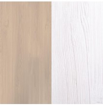 Estantería con Escritorio, Mesa de Ordenador, Acabado en Cambrian y Blanco, Medidas: 119,6 cm (Largo) x 139,6 cm (Alto) x 34,