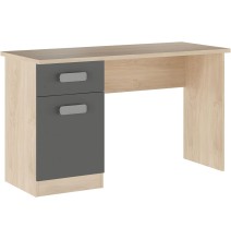 Mesa de Estudio, Escritorio con 2 Cajones, Mesa de Ordenador, Acabado en Color Blanco y Cambrian 70.8 x 120 x 49.8 cm