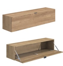 Meyvaser Mueble de salón y TV Conjunto muebles de salón apilable 235 Cm Ancho Color madera y blanco