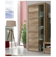 Mueble de Comedor, Color Cañón, Medidas: 230 cm (Anc) x 212 cm (Al) x 41,4 cm (Fon) + Mesa Centro Elevable 45,2x100x50