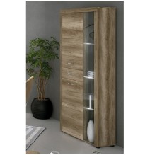 Mueble de Comedor, Mueble Salón, Acabado en Color Cañón, Medidas: 230 cm (Ancho) x 212 cm (Alto) x 41,4 cm (Fondo)