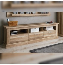 Mueble de Comedor, Mueble Salón, Acabado en Color Cañón, Medidas: 276 cm (Ancho) x 201,6 cm (Alto) x 41,8 cm (Fondo)