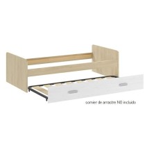 Cama Nido de Melamina Color Puccini Andersen – Ancho 194,4 cm x Fondo 98 cm x Alto 58 cm, Ideal para Habitaciones Juveniles.