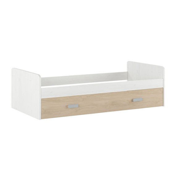 Cama Nido de Melamina Color Andersen y Puccini – Ancho 194,4 cm x Fondo 98 cm x Alto 58 cm, Ideal para Habitaciones Juveniles.