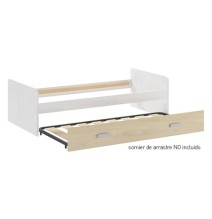 Cama Nido de Melamina Color Andersen y Puccini – Ancho 194,4 cm x Fondo 98 cm x Alto 58 cm, Ideal para Habitaciones Juveniles.