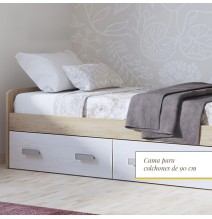 Cama Nido con 2 Cajones de Almacenaje – Puccini Andersen, 194,4 cm Largo x 98 cm Ancho x 58 cm Alto