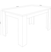 Mesa de Comedor Extensible, Mesa Salón, Robusta, Color Blanco, 138-198 cm (Largo) x 88 cm (Ancho) x 76 cm (Alto)