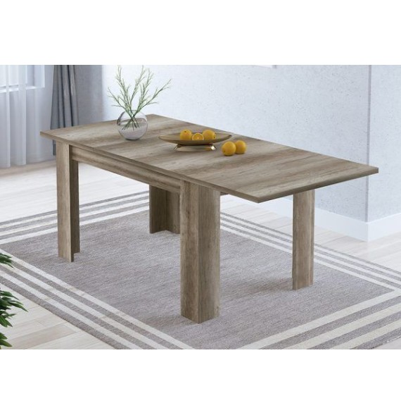 Mesa de Comedor Extensible, Mesa Salón, Robusta, Color Cañón, 138-198 cm (Largo) x 88 cm (Ancho) x 76 cm (Alto)