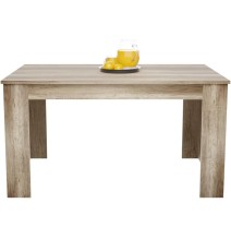 Mesa de Comedor Extensible, Mesa Salón, Robusta, Color Cañón, 138-198 cm (Largo) x 88 cm (Ancho) x 76 cm (Alto)