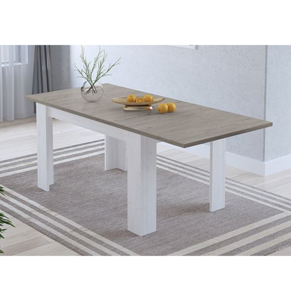 Mesa de Comedor Extensible, Mesa Salón, Robusta, Color Andersen Pino Gris, 138-198 cm (Largo) x 88 cm (Ancho) x 76 cm (Alto)