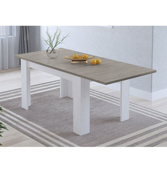 Mesa de Comedor Extensible, Mesa Salón, Robusta, Color Andersen Pino Gris, 138-198 cm (Largo) x 88 cm (Ancho) x 76 cm (Alto)