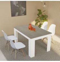 Mesa de Comedor Extensible, Mesa Salón, Robusta, Color Andersen Pino Gris, 138-198 cm (Largo) x 88 cm (Ancho) x 76 cm (Alto)