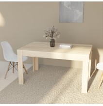 Mesa de Comedor, Mesa de Salón Fija, Color Cambria, Medidas: 140 cm (Largo) x 80 cm (Ancho) x 75 cm (Alto)