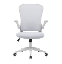 Silla de Oficina Ergonómica con Respaldo en Tejido 3D Blanco, Ajustable en Altura - Medidas 63x58x99,5-190,5 cm