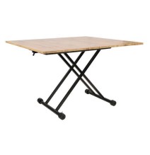 Mesa de Centro Elevable y Tapa Extensible - Fabricada en MDF - Cerrada 100x57 cm, Abierta 100x114 cm, Altura de 39 a 77 cm
