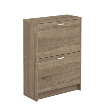 Zapatero Recibidor Roble – Mueble Auxiliar Estrecho con 2 Puertas | Capacidad 12 Pares | 81,6 x 60 x 25 cm