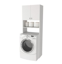 Armario Multiusos Fabricado en Melamina para Lavadora o Baño – 180 x 64 x 35 cm (alto x ancho x fondo)