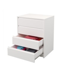 Cómoda Cajonera 4 cajones acabado en blanco. 74cm(alto) 60cm(ancho) 45cm(fondo)