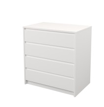 Cómoda Cajonera 4 cajones acabado en blanco. 74cm(alto) 70cm(ancho) 45cm(fondo)