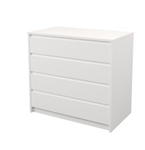 Cómoda Cajonera 4 cajones acabado en blanco. 74cm(alto) 80cm(ancho) 45cm(fondo)