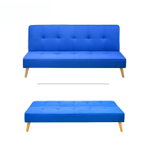 Sofá Cama Clic Clac 3 Plazas Tipo Libro, Color Azul oscuro, Diseño Moderno, 188x88x88 cm