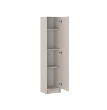Mueble multiusos Armario Auxiliar Multiusos Color Beige – 1 Puerta, 4 Baldas, 37x180x35 cm – Madera Práctico y Funcional.