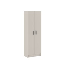Mueble Multiusos Armario Auxiliar Color Beige – 2 Puertas, 4 Baldas, Práctico y Funcional, Madera, 60x180x35 cm