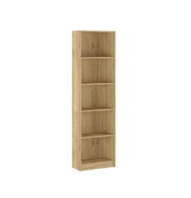 Meyvaser Librería Estantería con Cinco baldas en madera color Mauvella para salón 178,3x51,9x24,6 cm