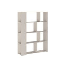 Estantería Decorativa, Librería, Separador Ambientes, Acabado en Color Beige, Medidas: 176 cm (Al) x 129 cm (Anc) x 33 cm (Fon)