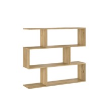Meyvaser Librería Estantería Asimétrica baja Para Salón de Madera Color Mauvella 96,3x110x24,6 cm