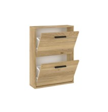 Zapatero con 2 Puertas, Mueble para Zapatos Estrecho en Color Mauvella, Medidas: 73 cm (Al) x 54 cm (Anc) x 18 cm (Fon)