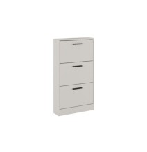 Meyvaser - Zapatero 3 Puertas, Zapatero Estrecho, Acabado en Color Beige, Medidas: 108 cm (Alto) x 60 cm (Ancho) x 17 cm (Fondo)