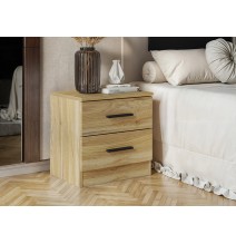 Conjunto Pack Cabecero y 2 Mesitas de Noche,Mesilla de noche 2 Cajones Color Mauvella, 110x45x1,6 cm (LargoxAltoxProfundo)