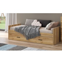 Cama Nido con 1 Cajón de Almacenaje – Mauvella y Negro, 202,6 cm Largo x 98 cm Ancho x 58 cm Alto, Alta Resistencia.