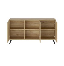 Meyvaser Aparador, Buffet, Salón Comedor 3 Puertas, Armario Auxiliar Color Mauvella-rayas, Medidas: 138 cm x 70 x 39,5.
