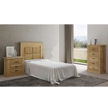 Cabezal para Cama Juvenil con patas, Color Mauvella Rayas, Medidas: 110 cm (Ancho) x 119,3 cm (Alto) x 3,8 cm (Fondo)