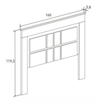 Pack de Dormitorio con Cabecero de 160 x 120 cm + 2 Mesitas de Noche + Cómoda | Color Cañón